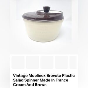 Moulinex Vintage Salad Spinner
1970s retro style, brown, clear/white. #313.0.00.